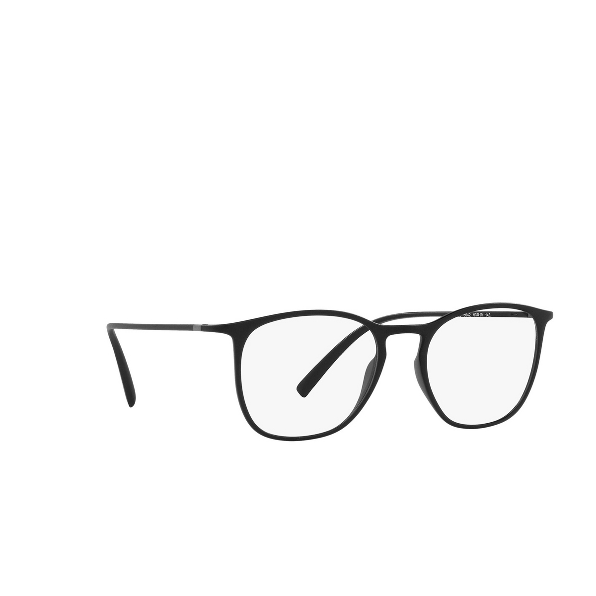 Giorgio Armani® Square Eyeglasses: AR7202 color Matte Black 5042 - three-quarters view.