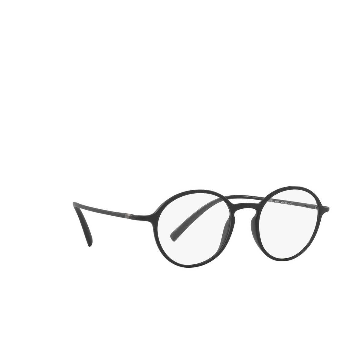 Giorgio Armani® Round Eyeglasses: AR7203 color Matte Grey 5060 - three-quarters view.