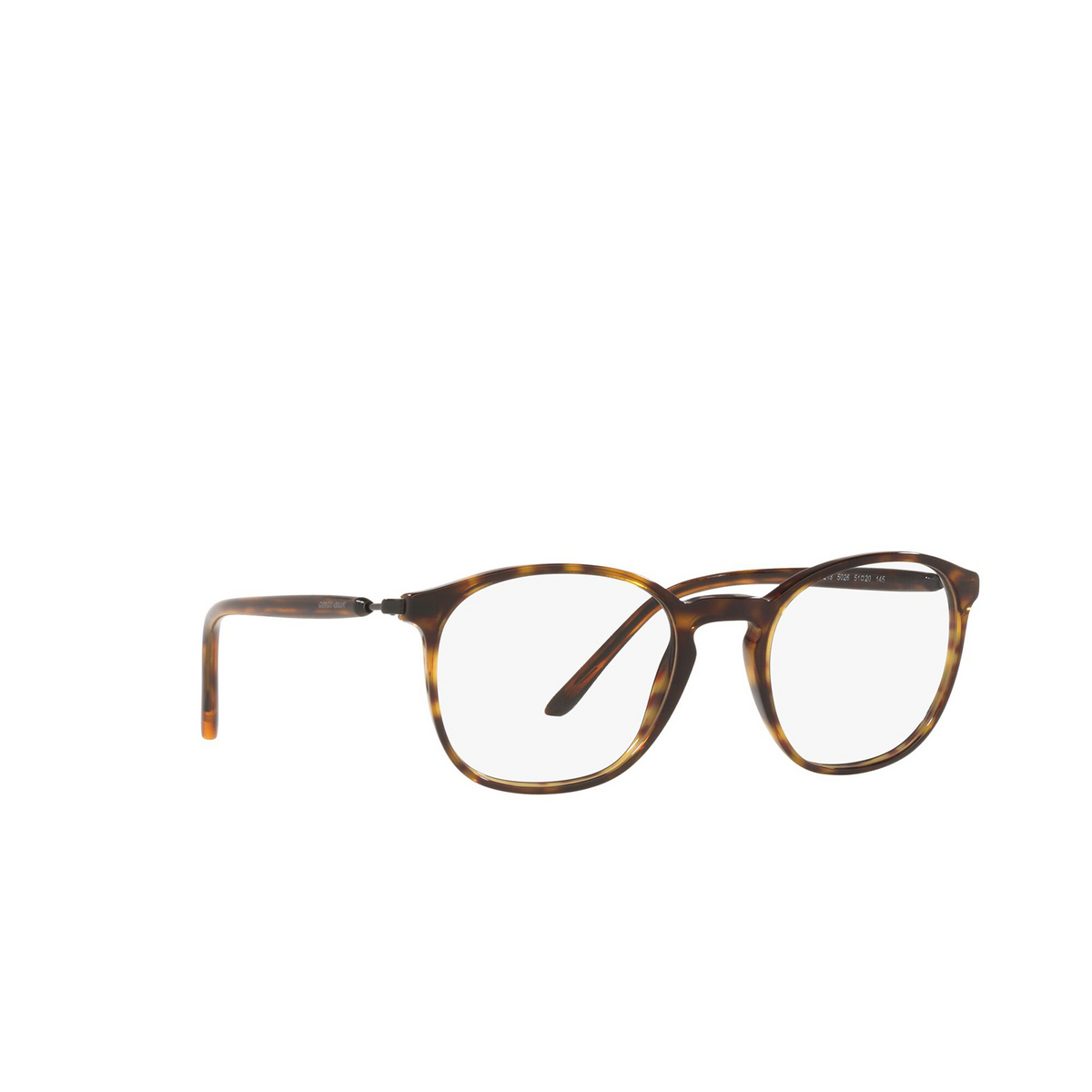 Giorgio Armani® Square Eyeglasses: AR7213 color Havana 5026 - three-quarters view.