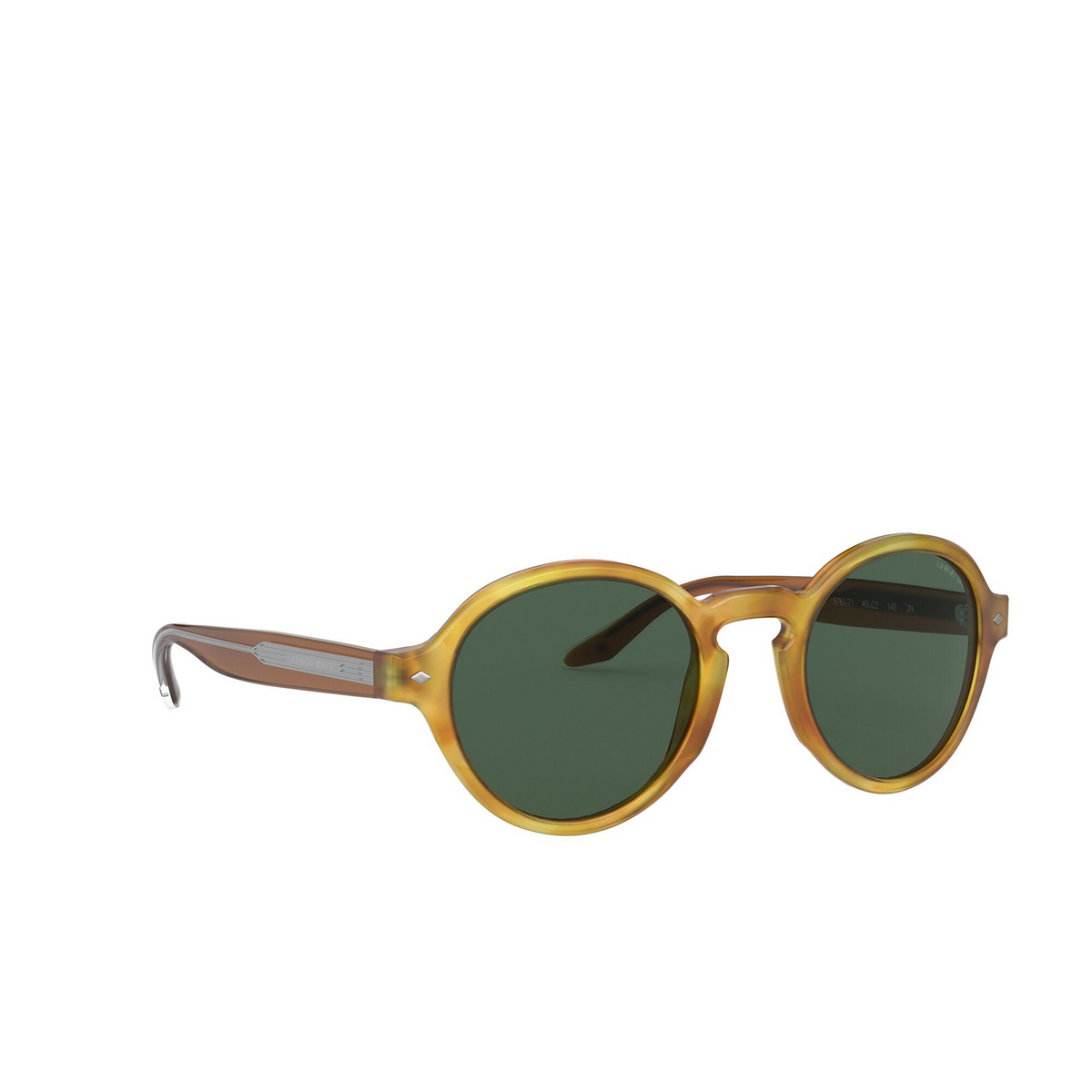Giorgio Armani AR8130 Sunglasses 576171 Yellow Havana - three-quarters view