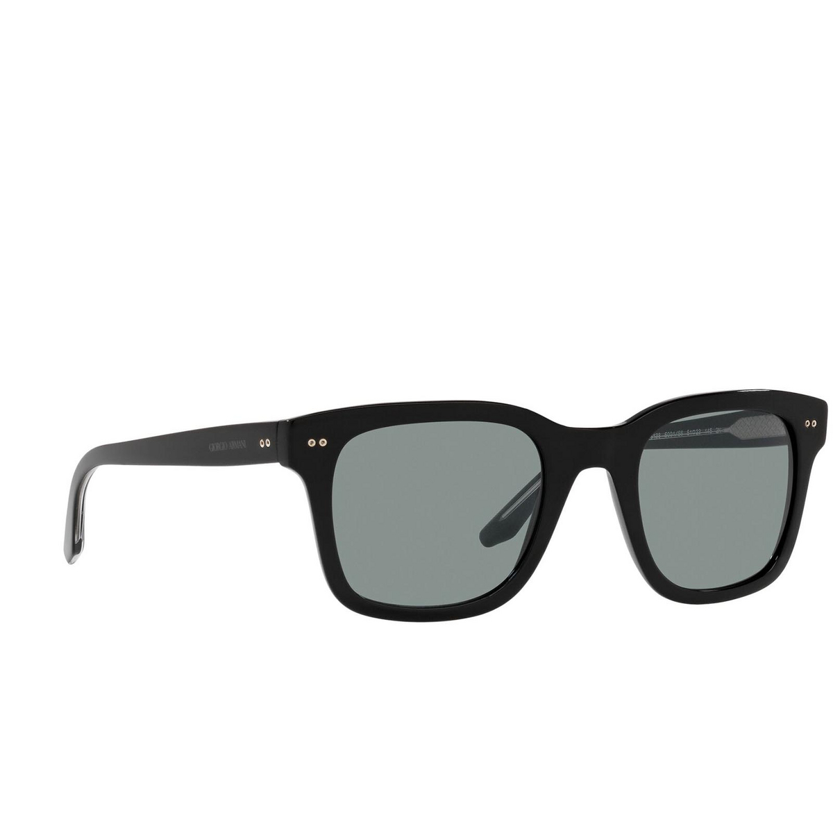 Giorgio Armani® Rectangle Sunglasses: AR8138 color Black 500156 - three-quarters view.