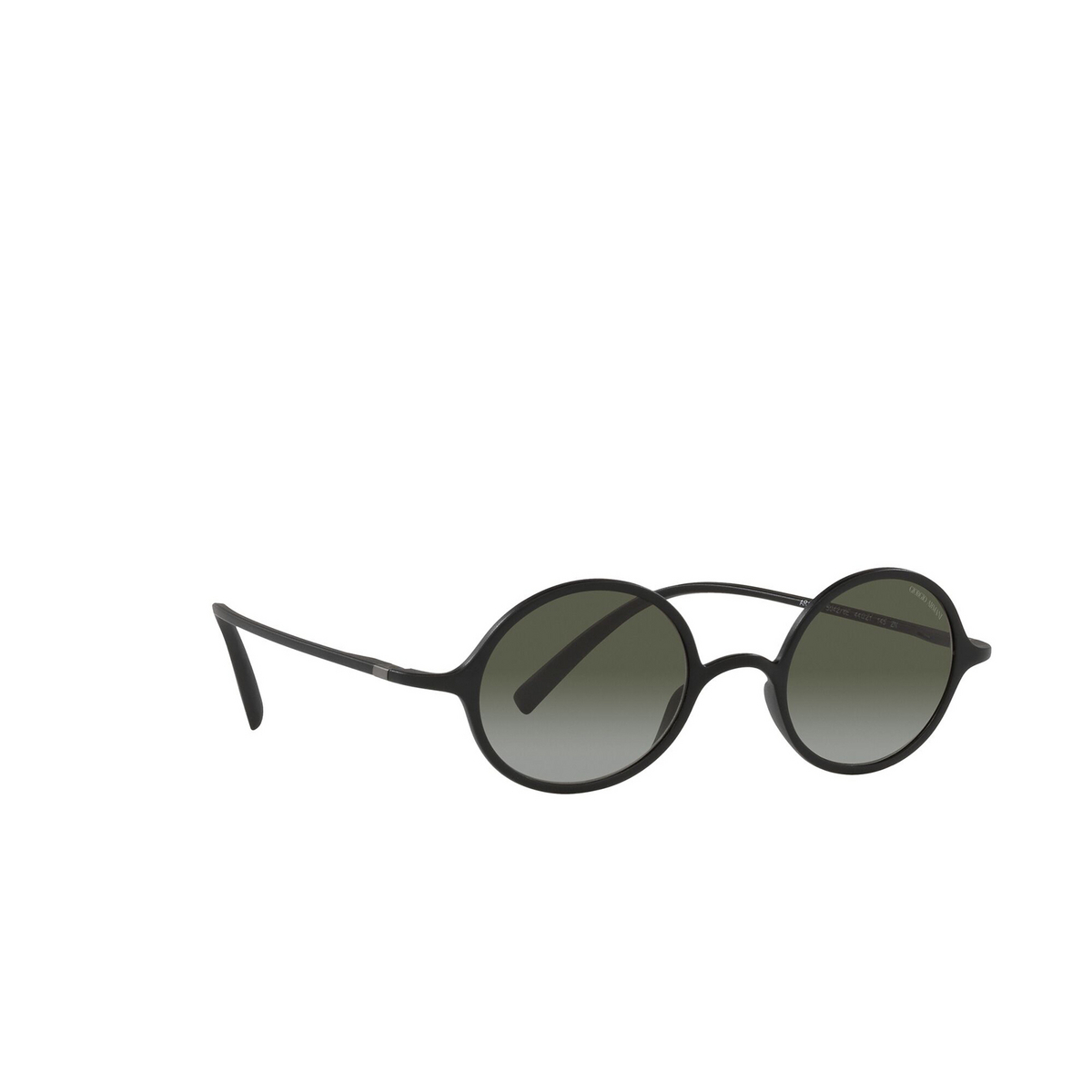 Giorgio Armani® Round Sunglasses: AR8141 color Matte Black 50428E - three-quarters view.