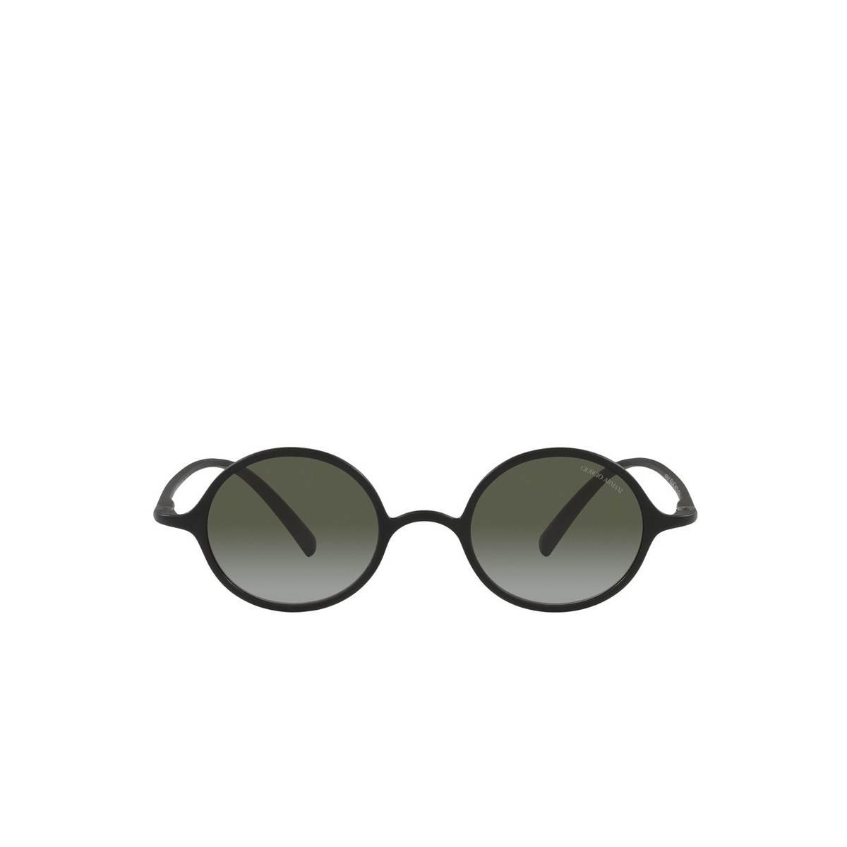 Giorgio Armani® Round Sunglasses: AR8141 color Matte Black 50428E - front view.