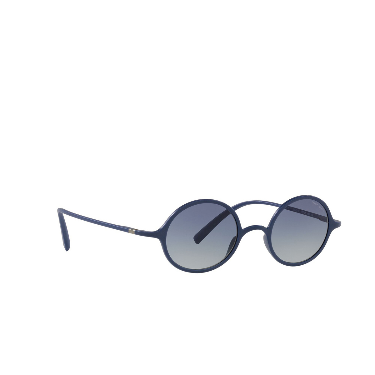 Giorgio Armani® Round Sunglasses: AR8141 color Matte Blue 58594L - three-quarters view.