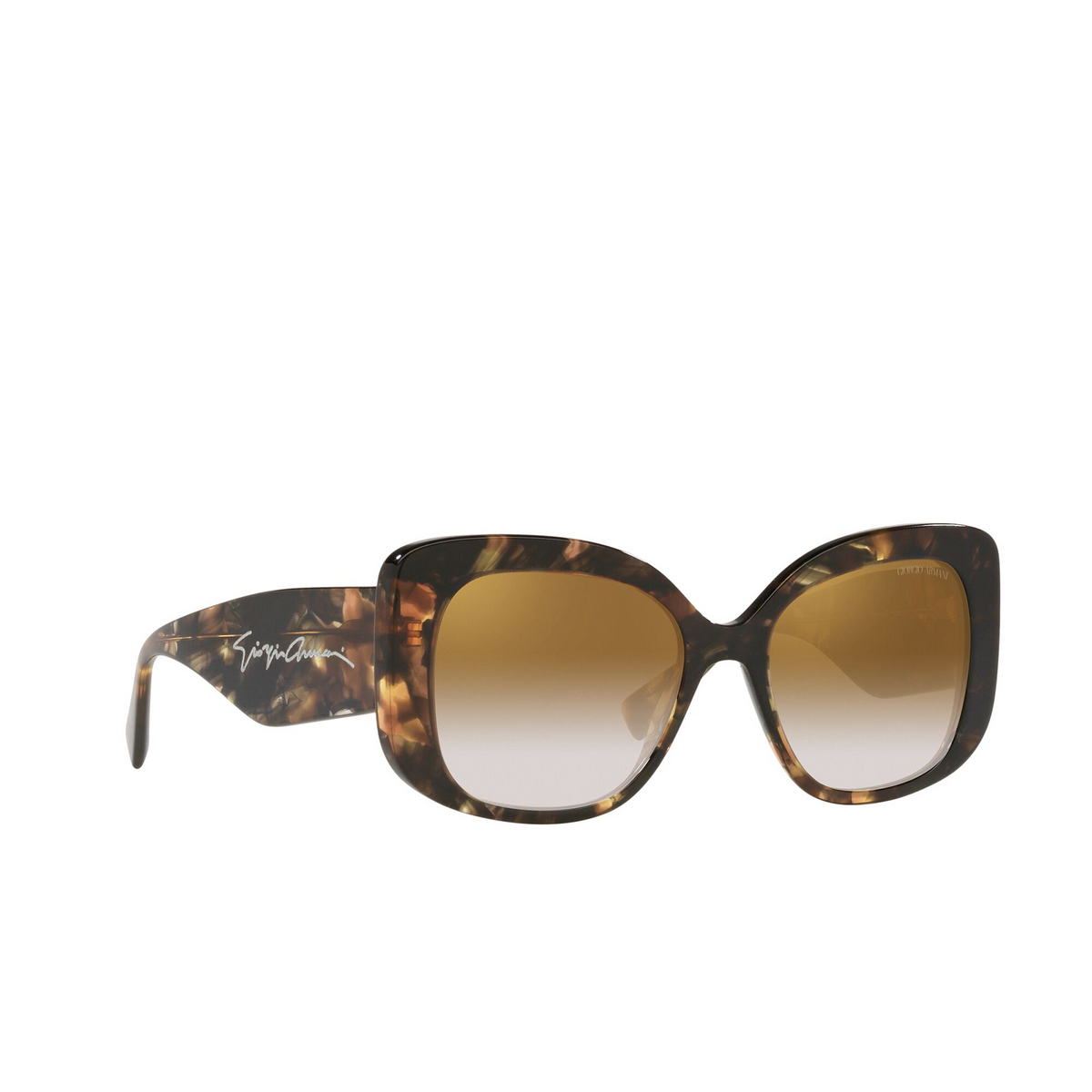 Giorgio Armani® Square Sunglasses: AR8150 color Yellow Tortoise 59046E - three-quarters view.