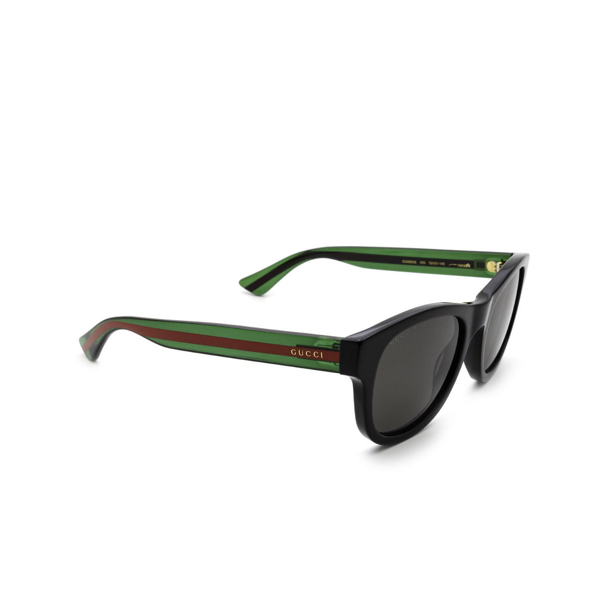Gucci® Square Sunglasses: GG0003S color 006 Black - 2/3