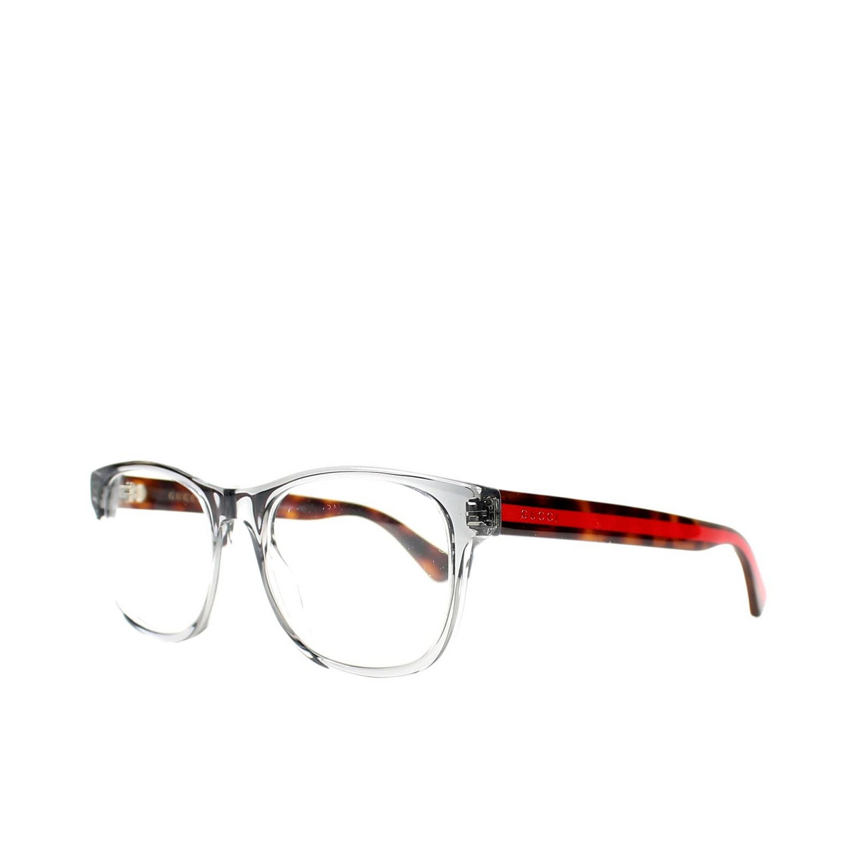 Gucci GG0004O Eyeglasses 004 Transparent Grey - 2/3