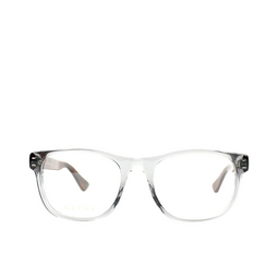 Gucci® Square Eyeglasses: GG0004O color Transparent Grey 004.