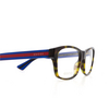 Gucci® Rectangle Eyeglasses: GG0006O color Havana 007 - product thumbnail 3/3.