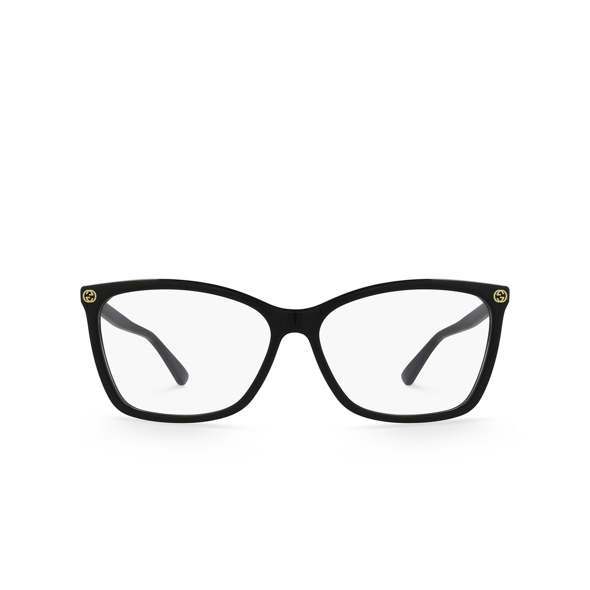 Gucci® Cat-eye Eyeglasses: GG0025O color Black 001 - front view.