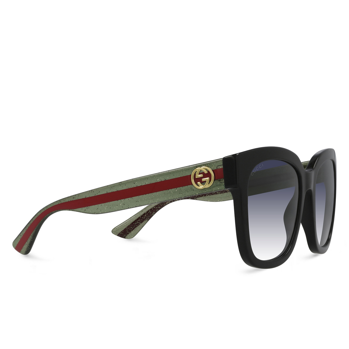 Gucci® Square Sunglasses: GG0034S color Black 002 - product thumbnail 2/3.