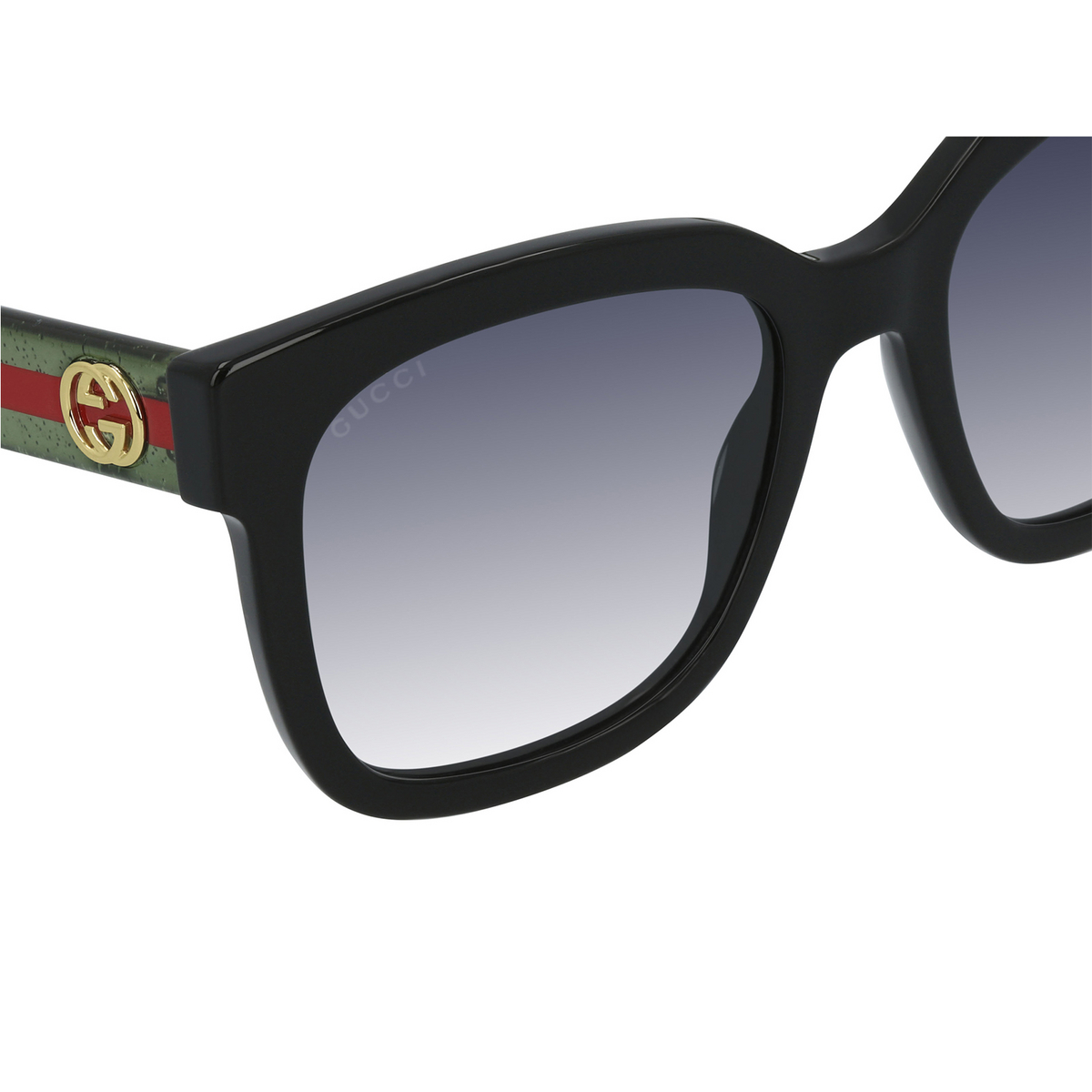 Gucci® Square Sunglasses: GG0034S color Black 002 - product thumbnail 3/3.