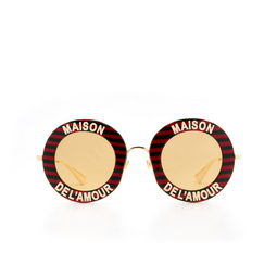Gucci® Round Sunglasses: GG0113S color Red 007.