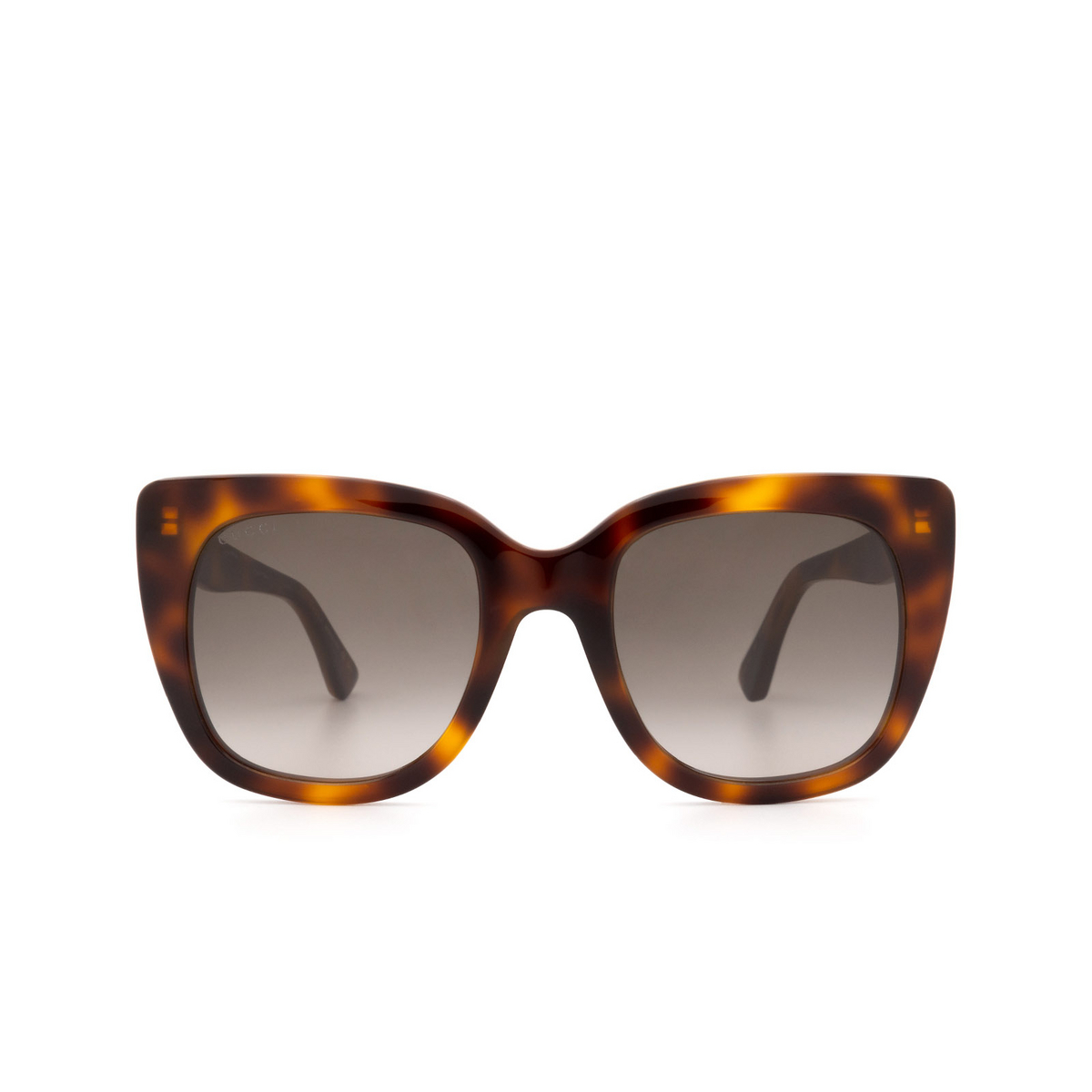 Gucci® Cat-eye Sunglasses: GG0163S color Havana 002 - product thumbnail 1/3.