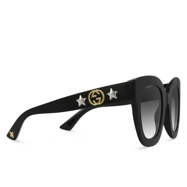Gucci GG0208S Sunglasses 001 black - three-quarters view