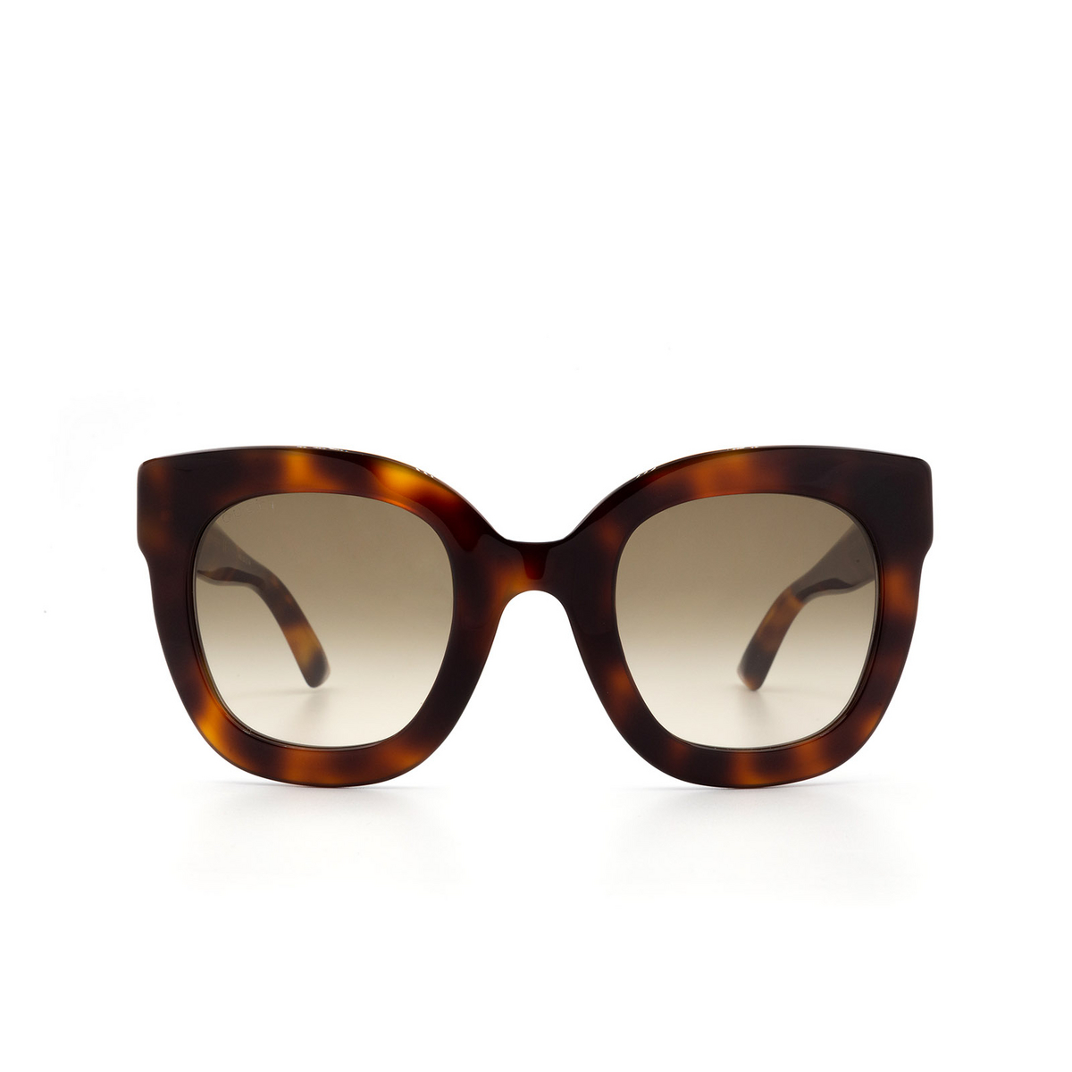 Gucci® Cat-eye Sunglasses: GG0208S color 003 Havana - 1/3
