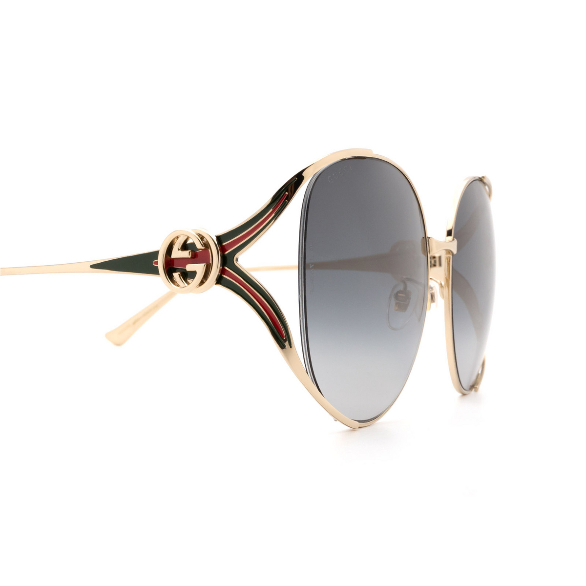 Gucci® Square Sunglasses: GG0225S color 001 Gold - 3/3