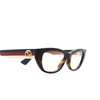 Gucci® Cat-eye Eyeglasses: GG0277O color Havana 006 - product thumbnail 3/3.