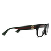 Gucci® Rectangle Eyeglasses: GG0278O color Black 011 - product thumbnail 2/3.