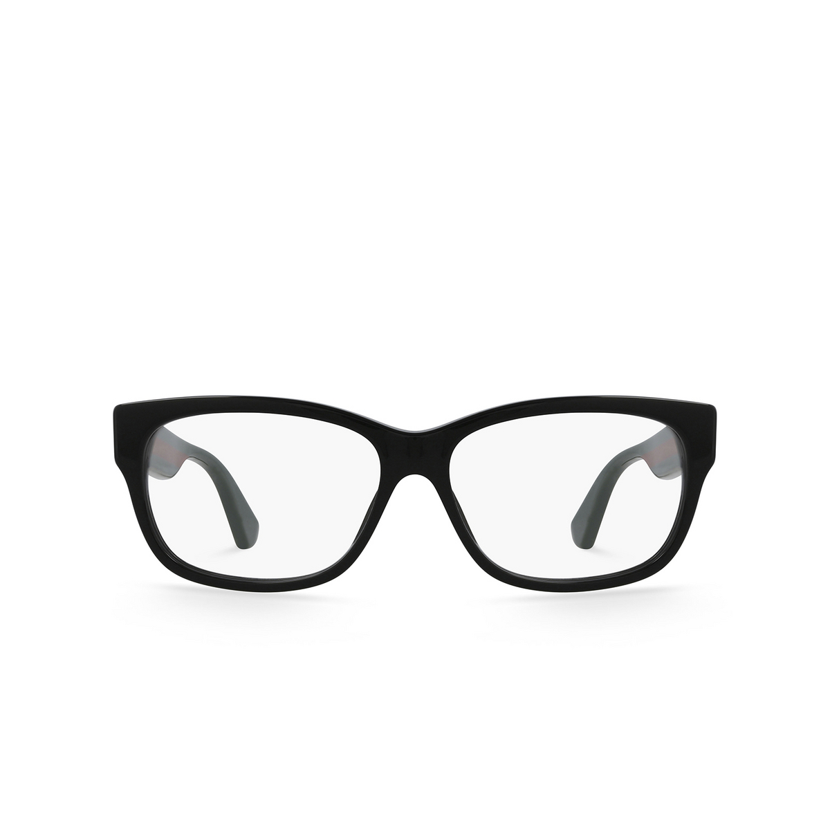 Gucci® Rectangle Eyeglasses: GG0278O color Black 011 - front view.