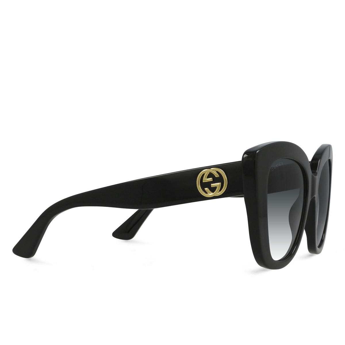 Gucci GG0327S Sunglasses 001 Black - three-quarters view