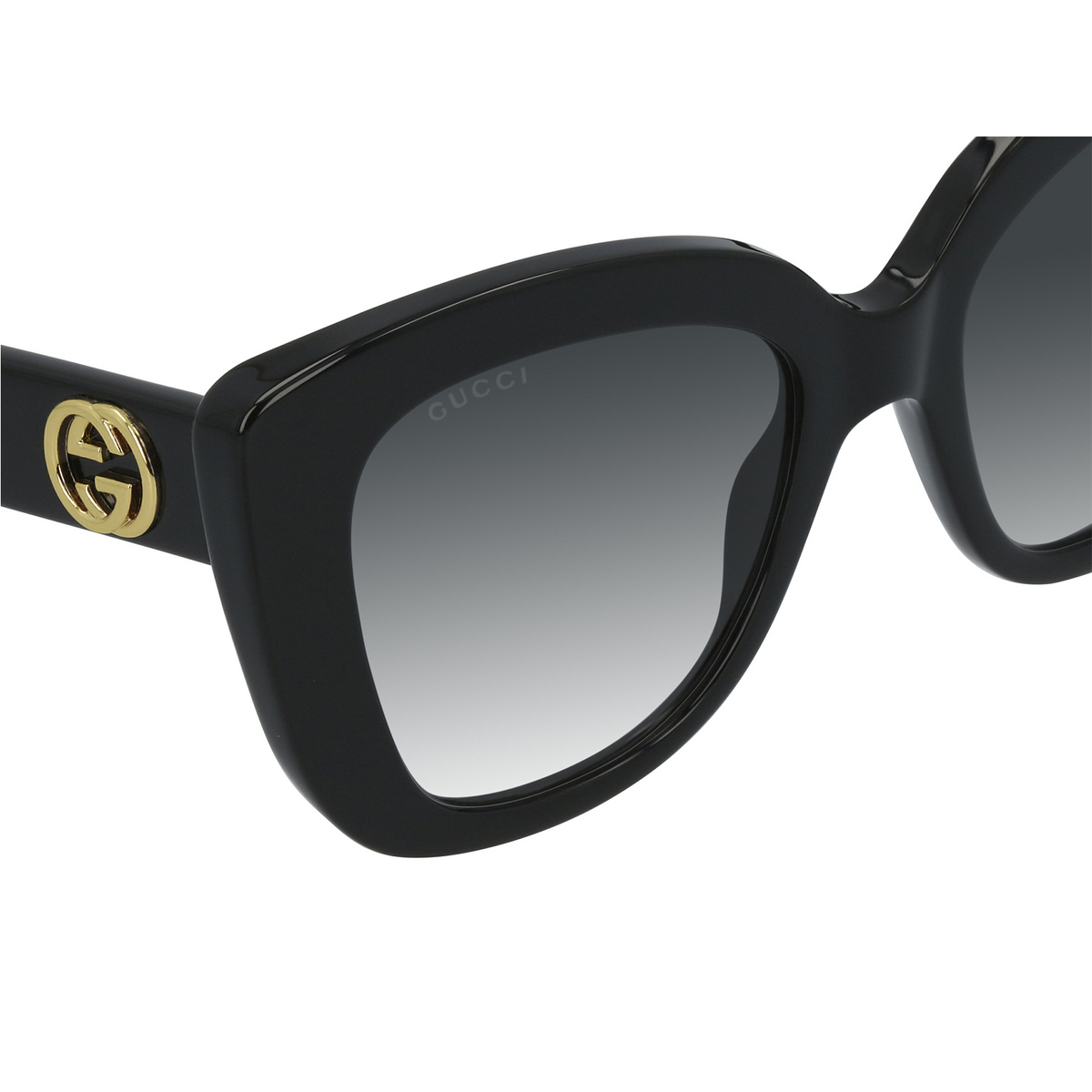 Gucci® Butterfly Sunglasses: GG0327S color Black 001 - 3/3.