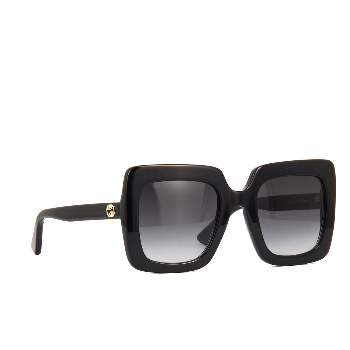 Gucci GG0328S Sunglasses 001 Black - three-quarters view