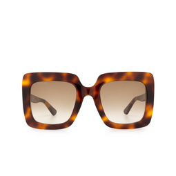 Gucci® Square Sunglasses: GG0328S color Havana 002.