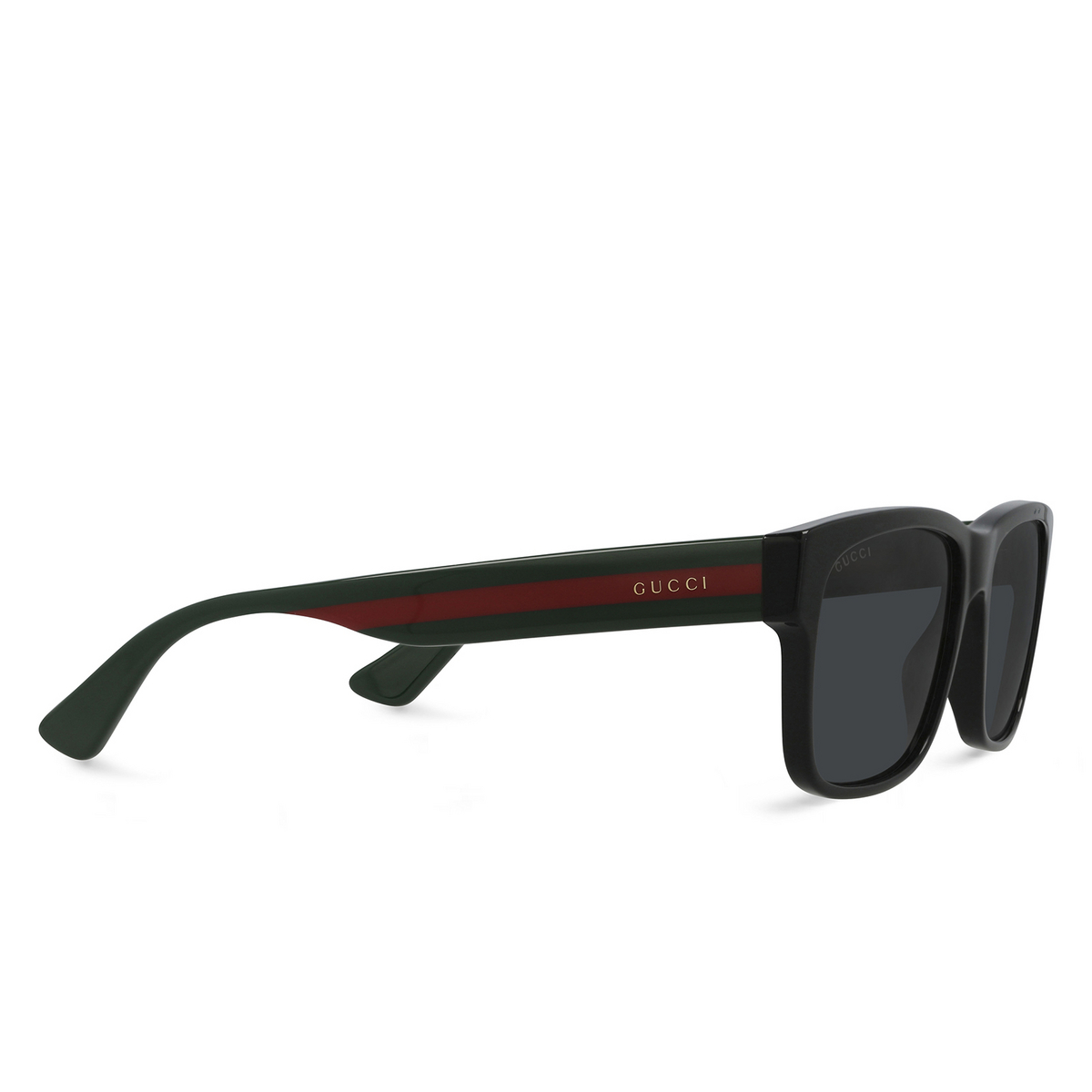 Gucci® Rectangle Sunglasses: GG0340S color Black 006 - product thumbnail 2/3.