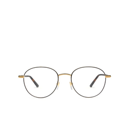 Gucci® Round Eyeglasses: GG0392O color Black & Gold 002.
