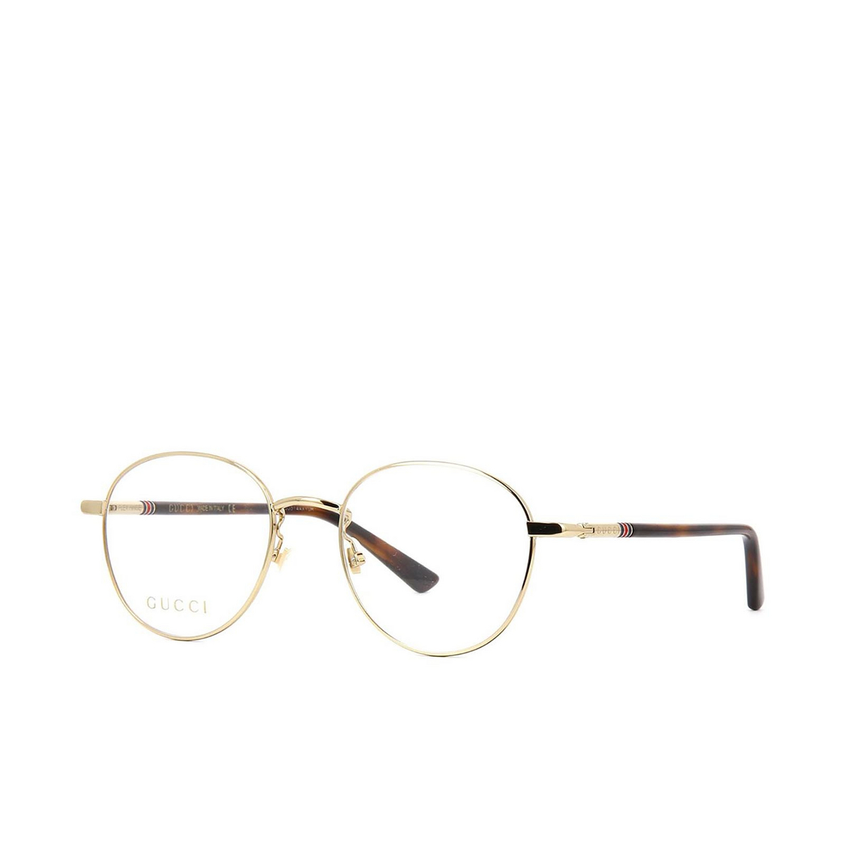 Gucci® Round Eyeglasses: GG0392O color Gold 003 - 2/2.