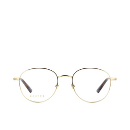 Gucci® Round Eyeglasses: GG0392O color Gold 003.