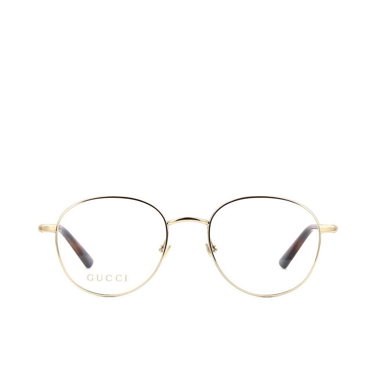 Gucci® Round Eyeglasses: GG0392O color Gold 003 - 1/2.