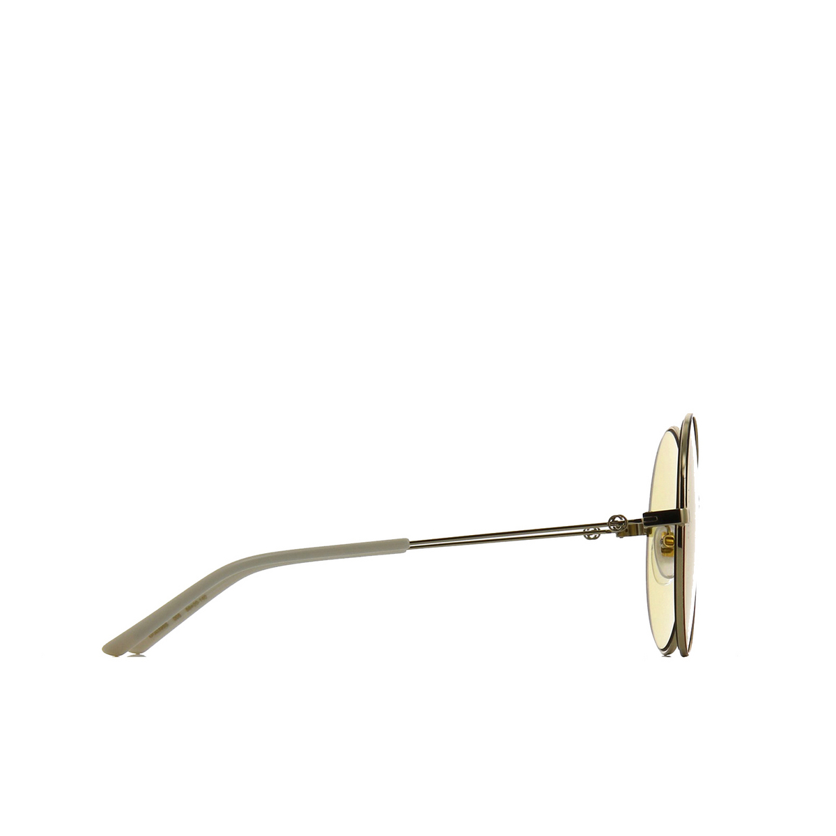Gucci® Round Sunglasses: GG0395S color 005 Gold - 3/3