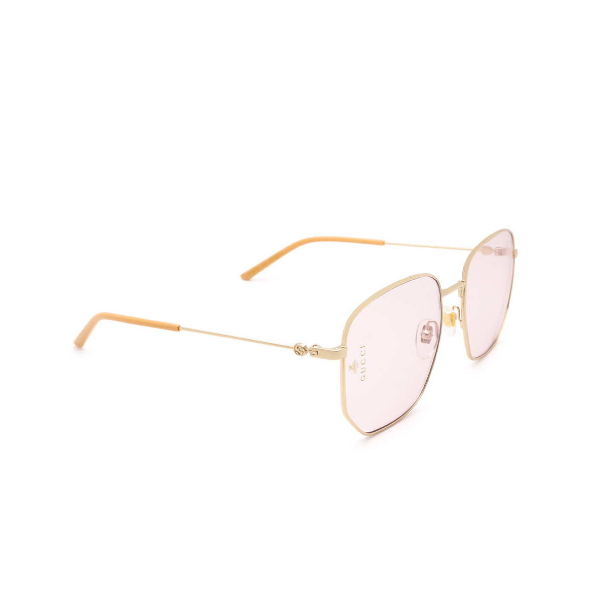 Gucci® Square Sunglasses: GG0396S color Gold 004 - 2/3.