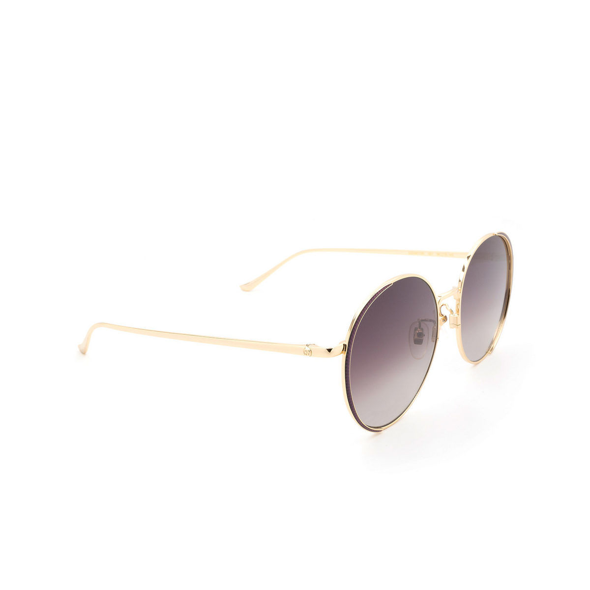 Gucci® Round Sunglasses: GG0401SK color 001 Gold - product thumbnail 2/3