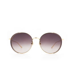 Gucci® Round Sunglasses: GG0401SK color 001 Gold 