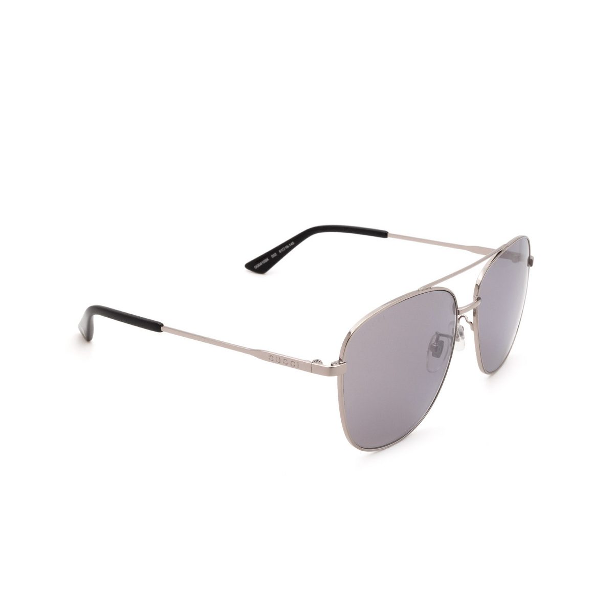 Gucci® Aviator Sunglasses: GG0410SK color 002 Silver - product thumbnail 2/3