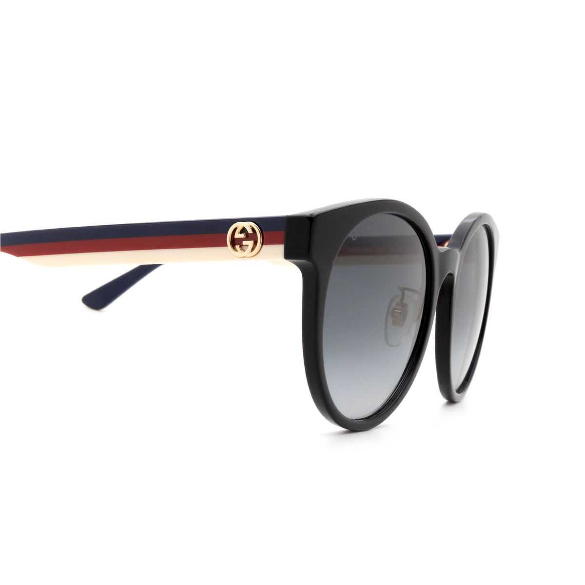 Gucci® Round Sunglasses: GG0416SK color Black 001 - 3/3.