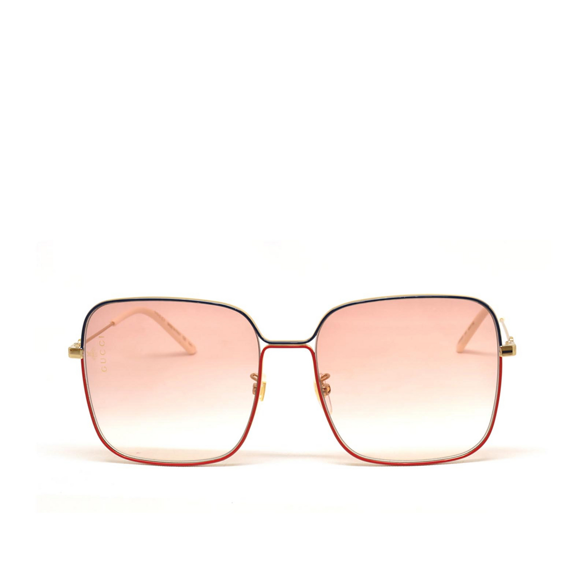 Gucci® Square Sunglasses: GG0443S color Gold 005 - 1/2.