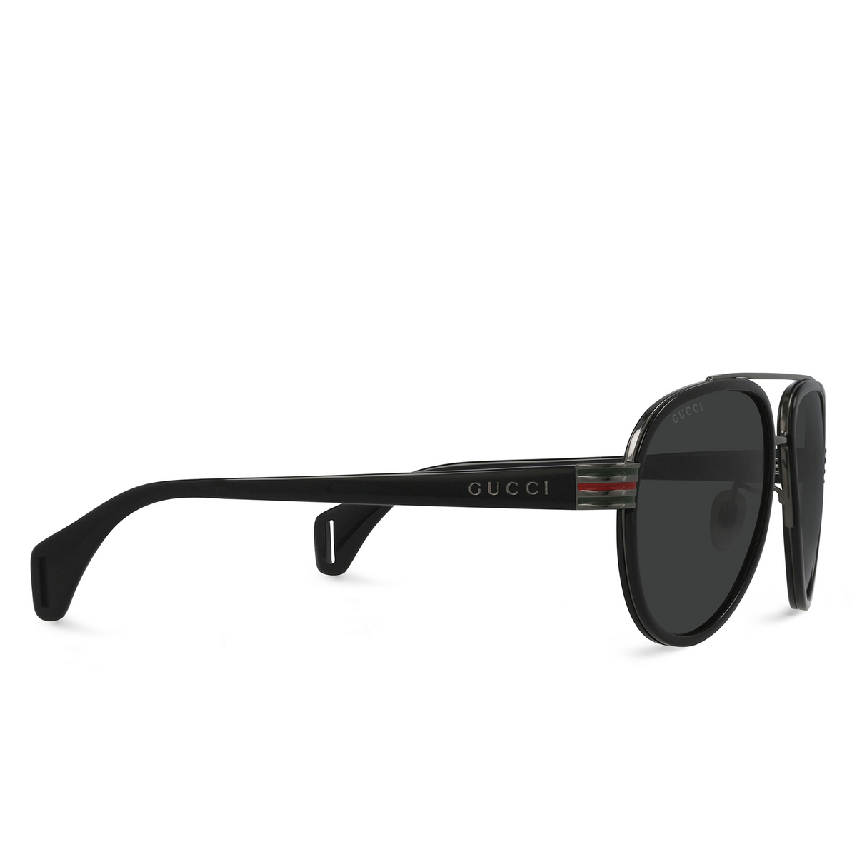 Gucci GG0447S Sunglasses 001 Black - three-quarters view