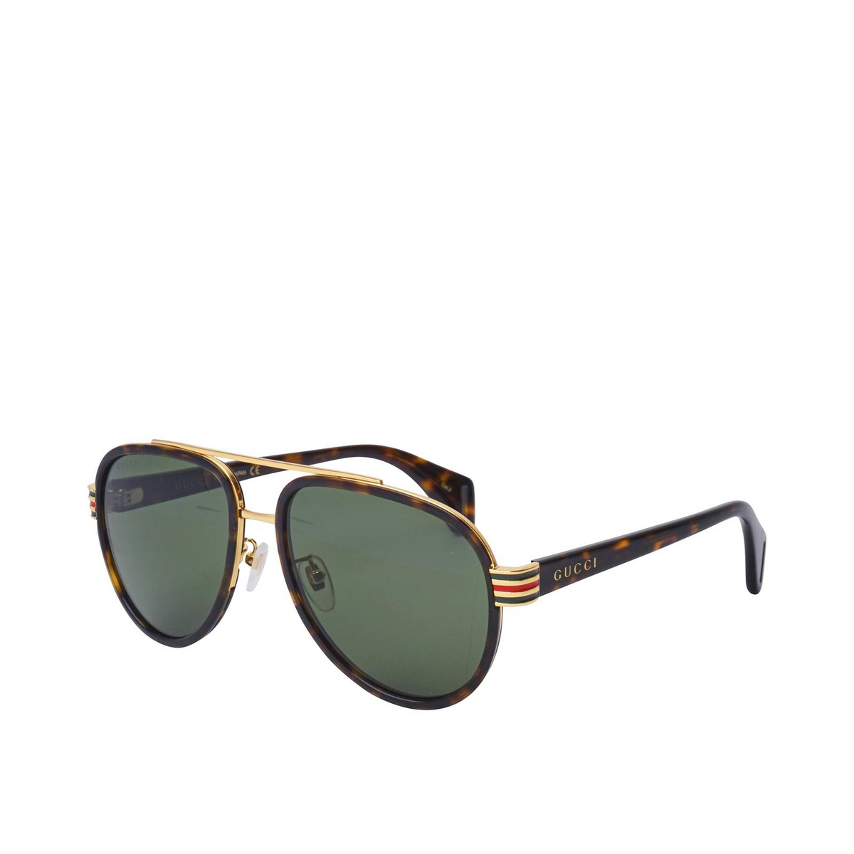 Gucci® Aviator Sunglasses: GG0447S color Dark Havana 004 - 2/2.