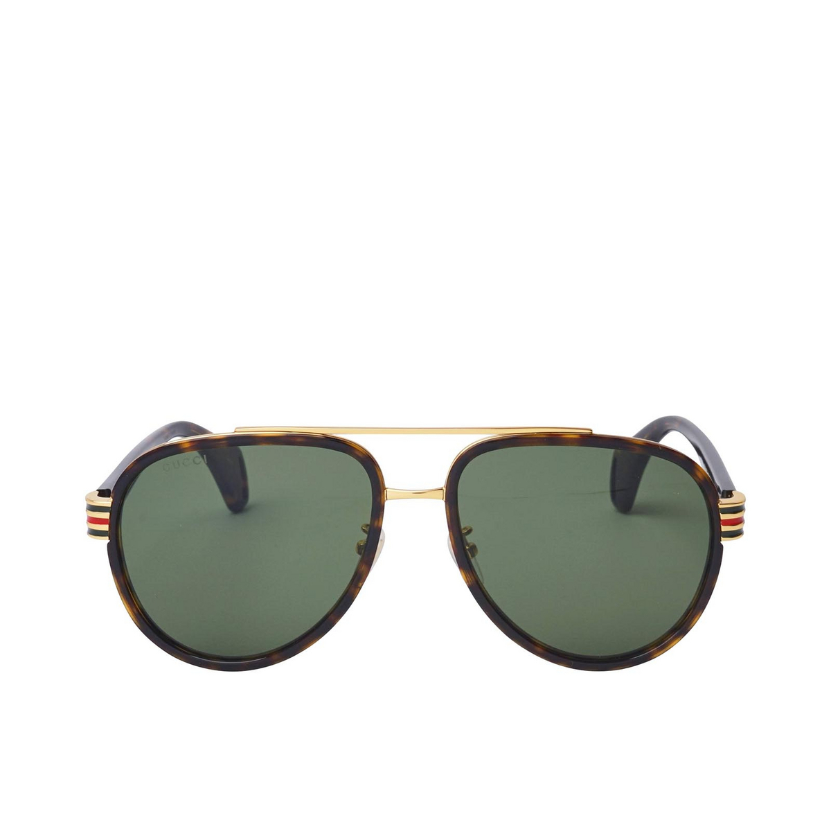 Gucci® Aviator Sunglasses: GG0447S color Dark Havana 004 - 1/2.