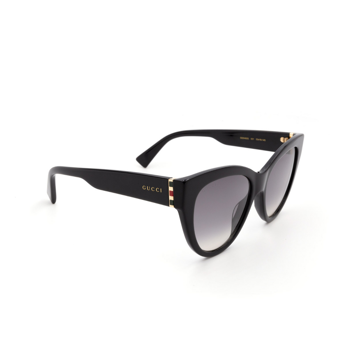 Gucci GG0460S Sunglasses 001 Black - three-quarters view