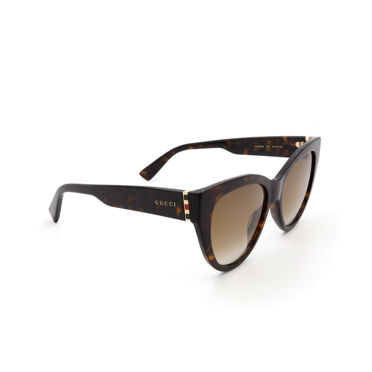 Gucci® Cat-eye Sunglasses: GG0460S color Havana 002 - 2/3.