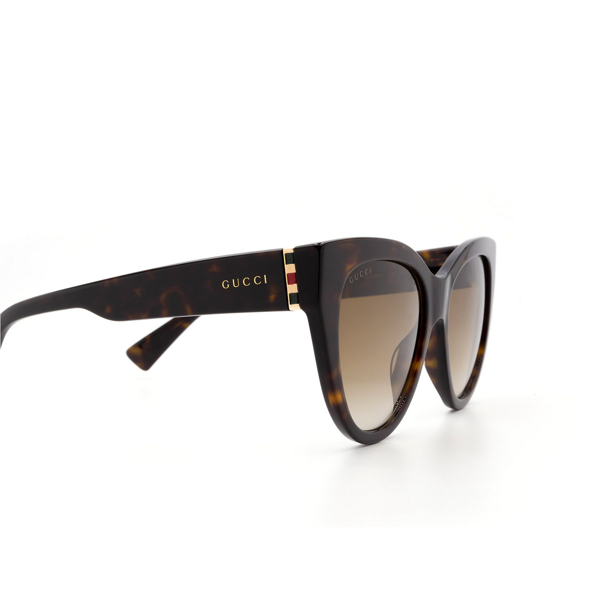 Gucci® Cat-eye Sunglasses: GG0460S color Havana 002 - product thumbnail 3/3.
