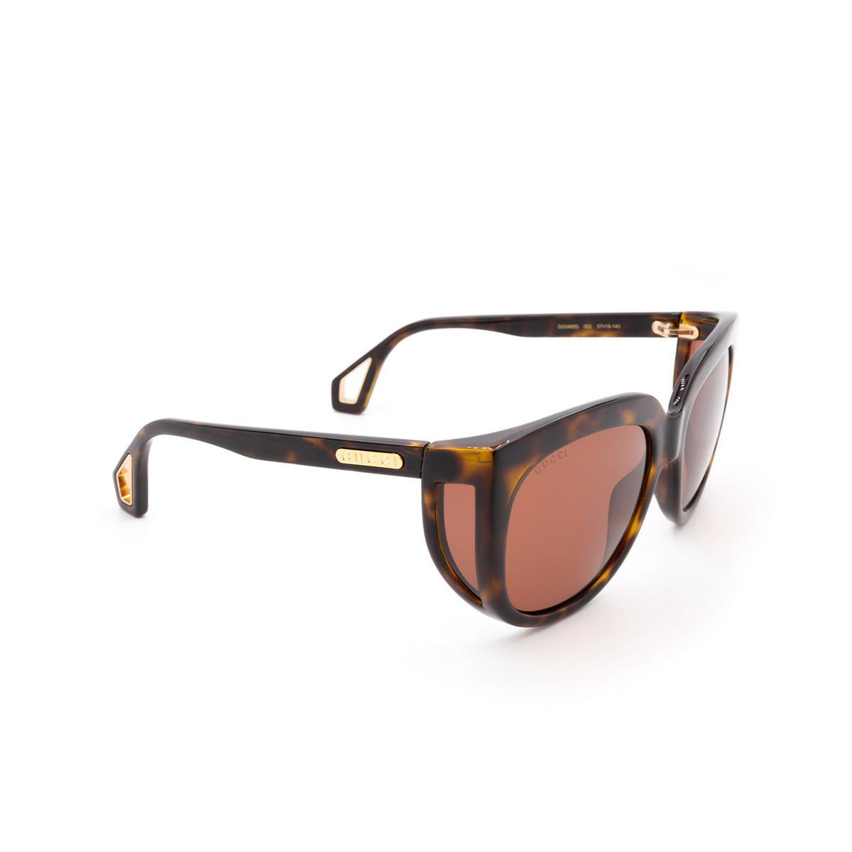 Gucci® Square Sunglasses: GG0468S color 002 Havana - 2/3