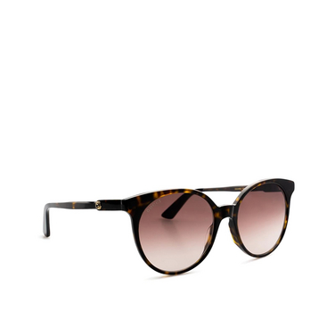 Gafas de sol Gucci GG0488S 002 dark havana - Vista tres cuartos