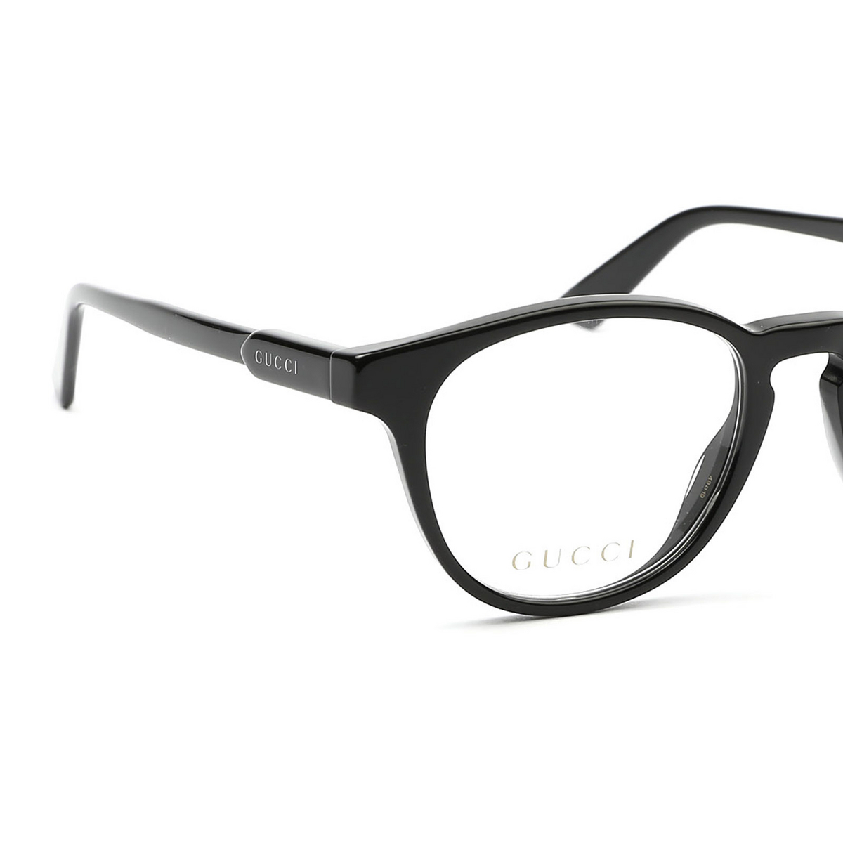 Gucci® Round Eyeglasses: GG0491O color Black 001 - 3/4.