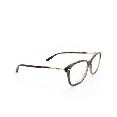 Gucci GG0520O Korrektionsbrillen 004 grey - Dreiviertelansicht